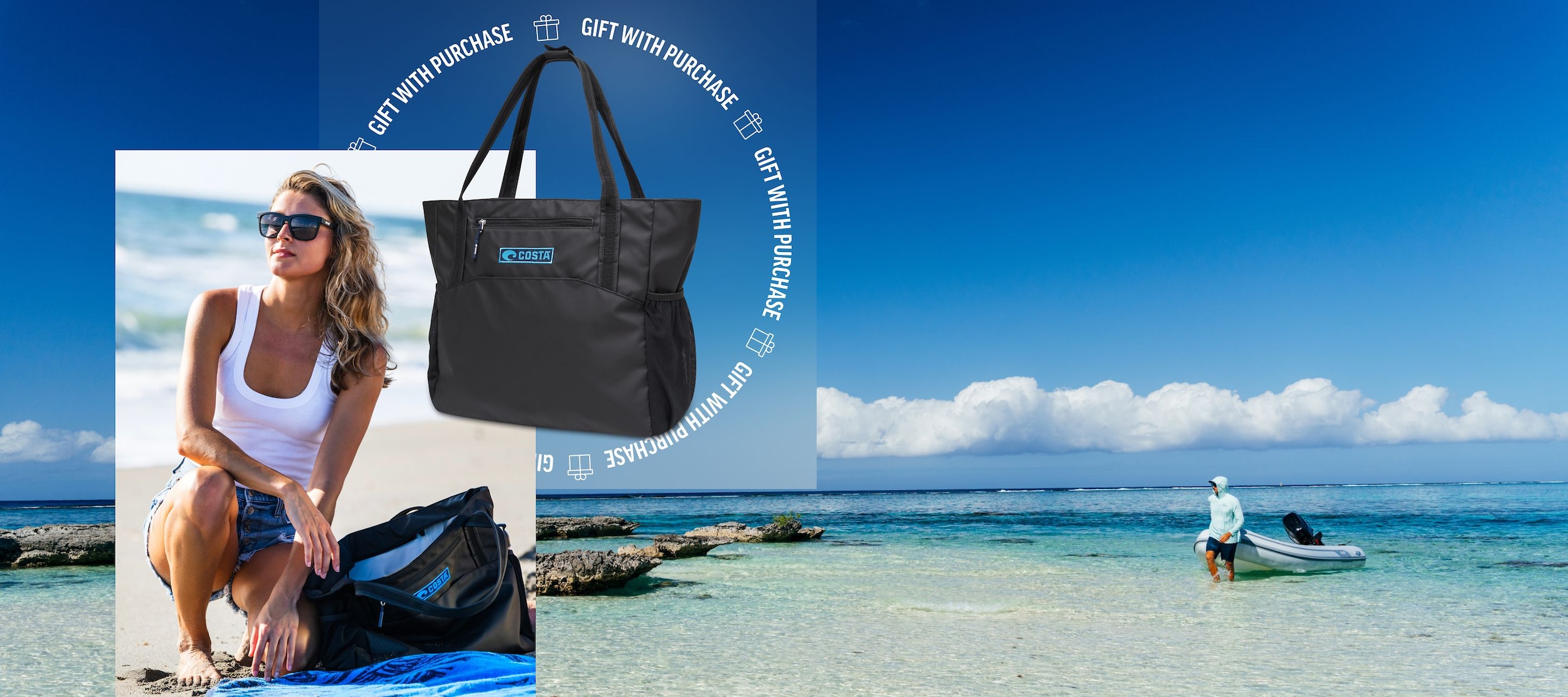 get a FREE BEACH BAG, ON US-Spend $400 or more and get the perfect companion for boat days, beach breaks, and everything in between.