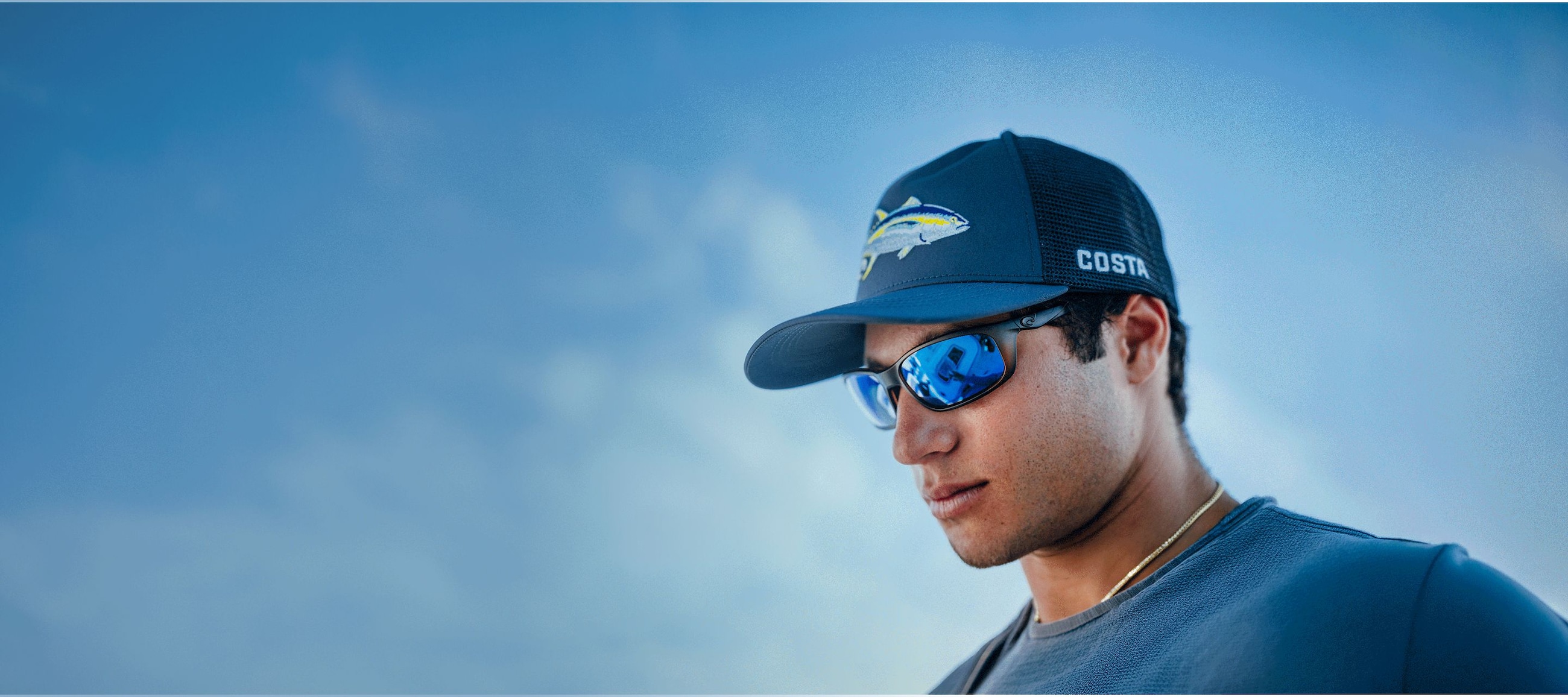 WHEN PERFORMANCE ISN'T OPTIONAL-online exclusiveS-Brine II and Fly Line feature uncompromising coverage, all-day grip and Blue Mirror 580G glass lenses in an all-new Matte Tortoise finish, built for the long haul offshore.