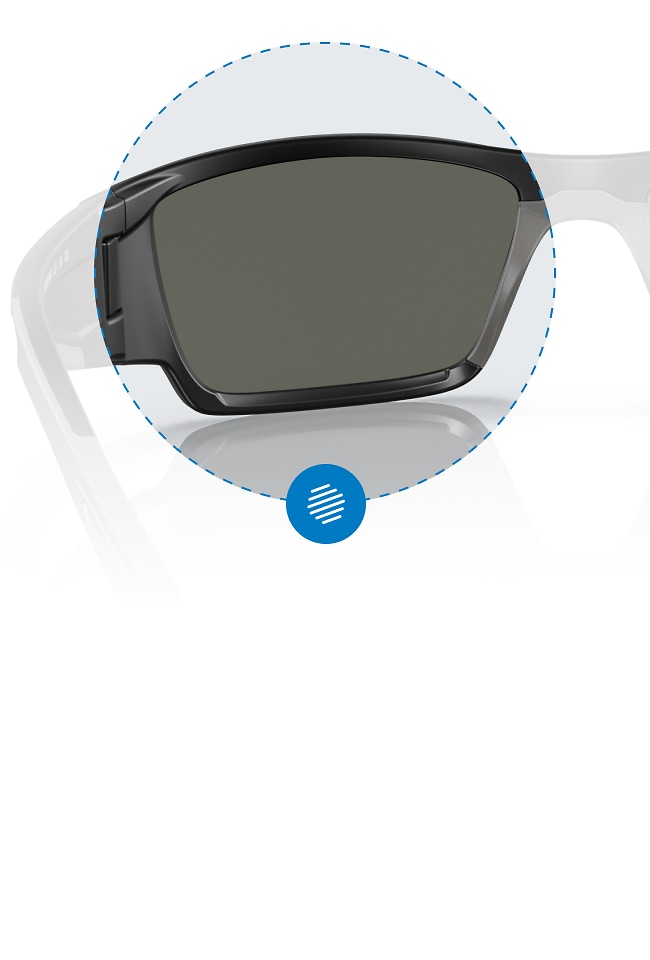 EYEWIRE DRAINS Designed to help keep sweat and water from pooling up inside the frame, making sure there’s nothing in the way of you and your next fish.