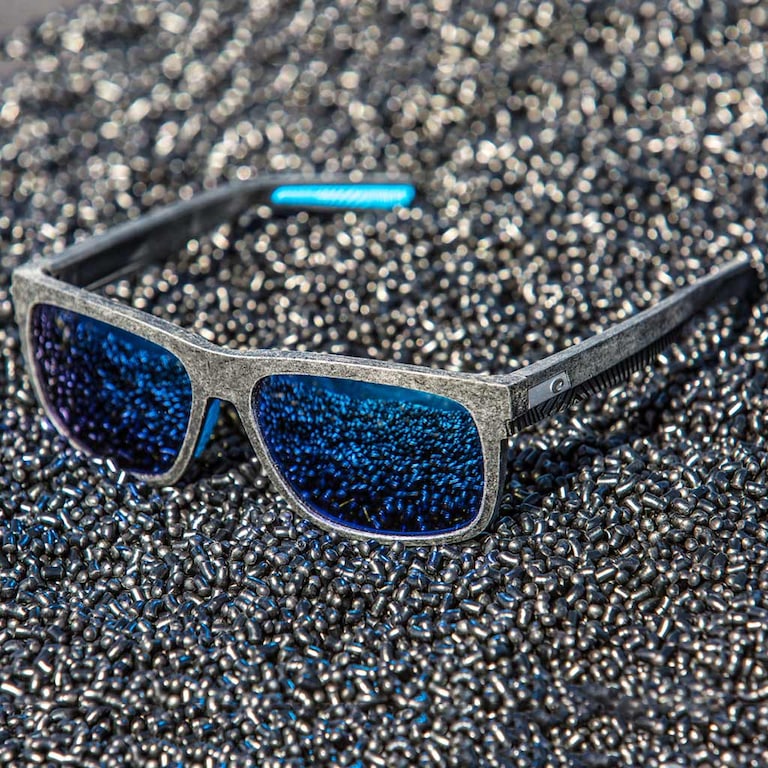 The pellets are molded into The Untangled Collection sunglasses
