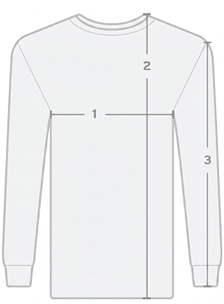 Costa Performance Tech Long Sleeve Shirt Size Chart
