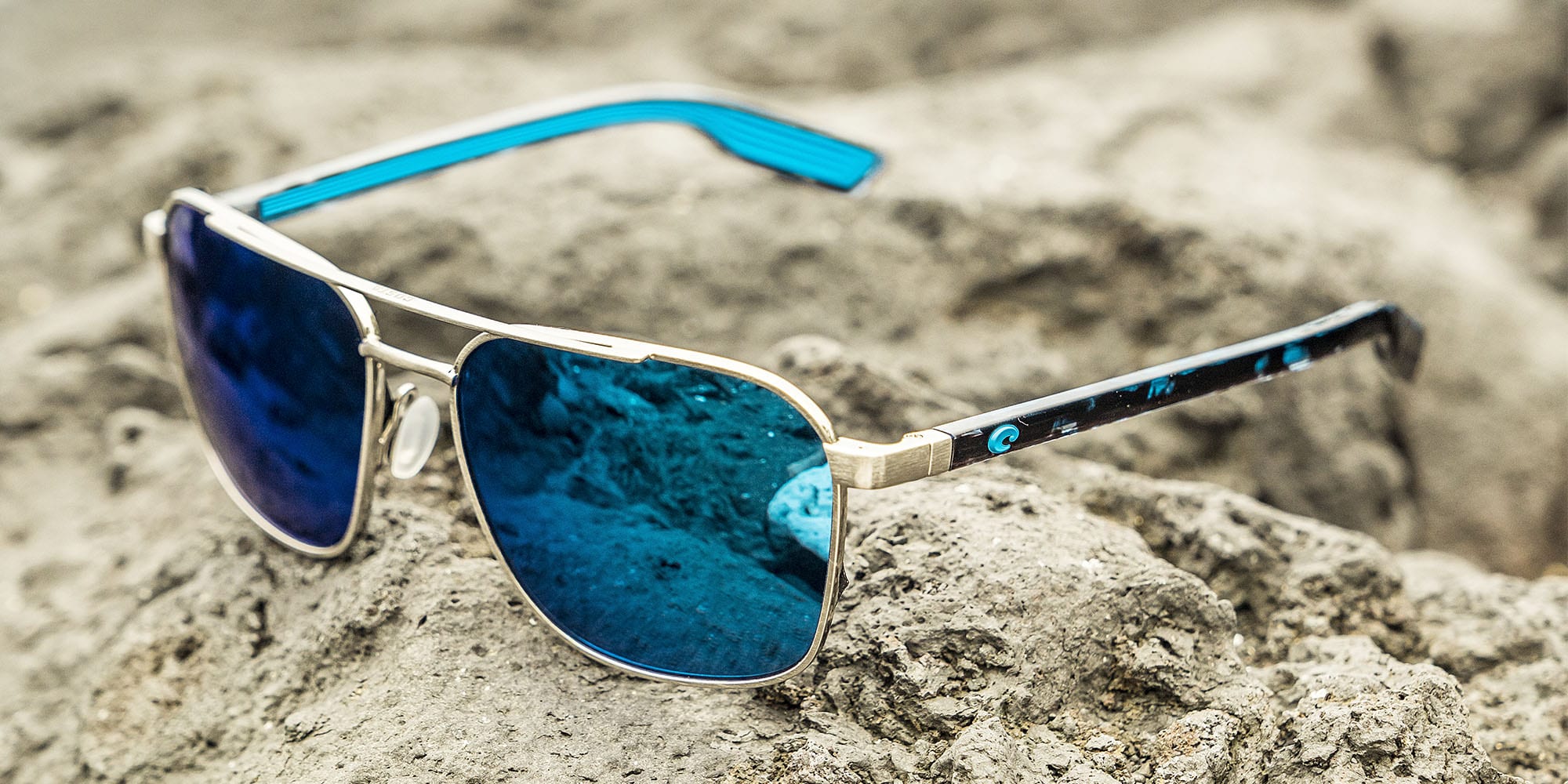 Wader Polarized Sunglasses in Blue Mirror