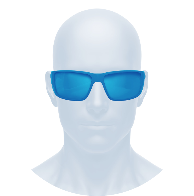 Diego Polarized Sunglasses in Blue Mirror