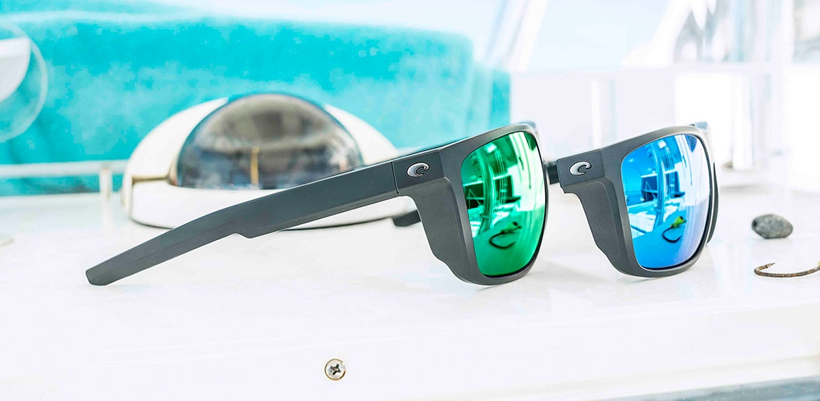 Ferg XL Polarized Sunglasses in Green Mirror Costa Del Mar FI